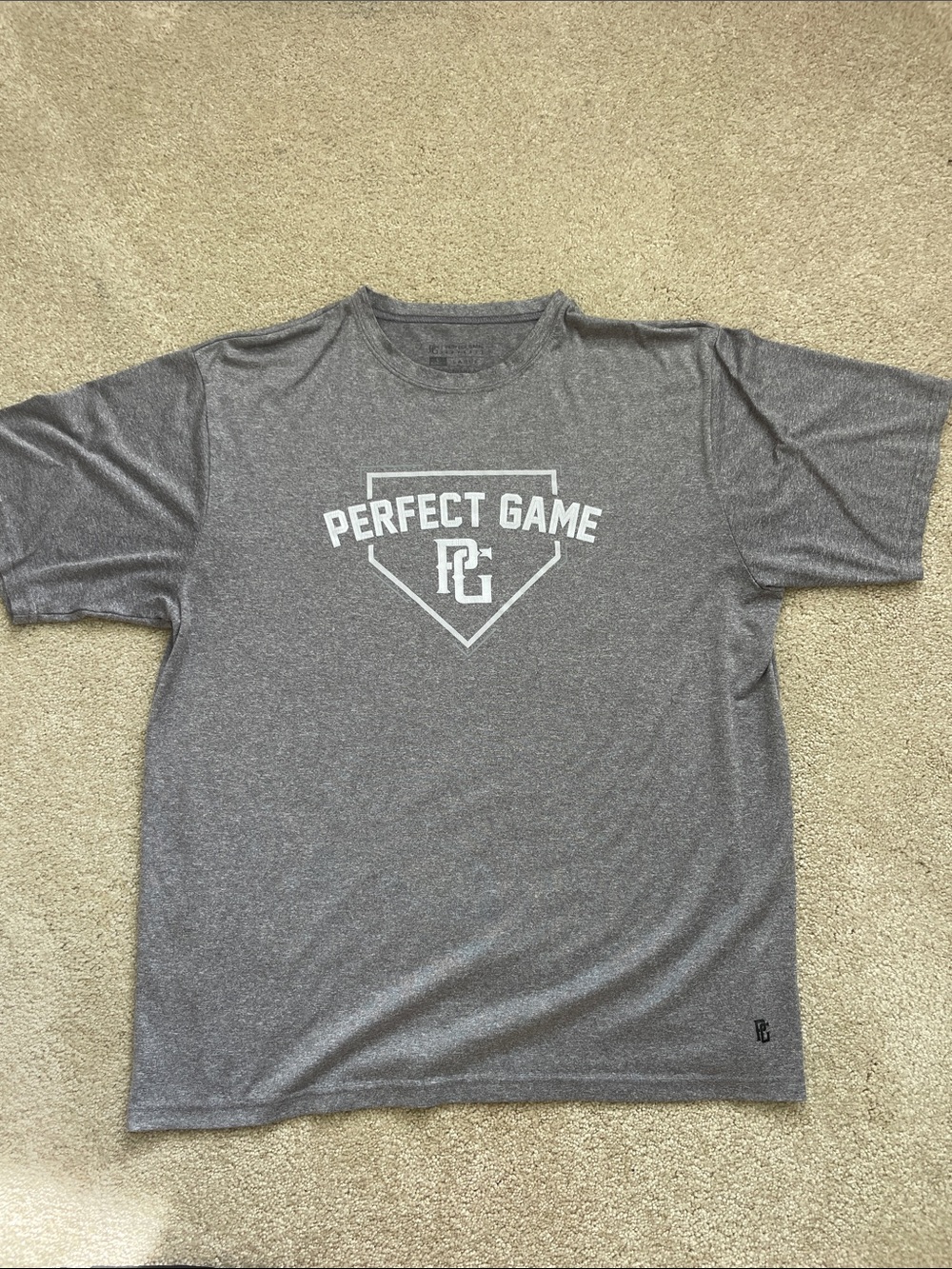 PG men’s tshirt Perfect Game baseball, large